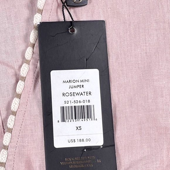 Vix Paula Hermanny size Xs light pink Marion mini jumper with white accents - Picture 12 of 13